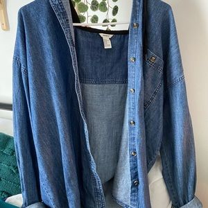 Denim flannel